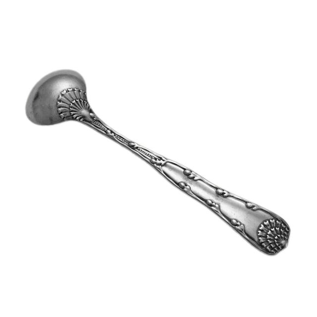Traditional Antique Tiffany & Co. Sterling Salt Cellar Spoon Ladle For Sale - Image 3 of 5