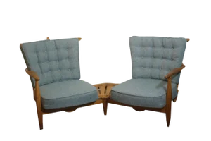 Set of Sofas by Guillerme et Chambron for Votre Maison, 1970s