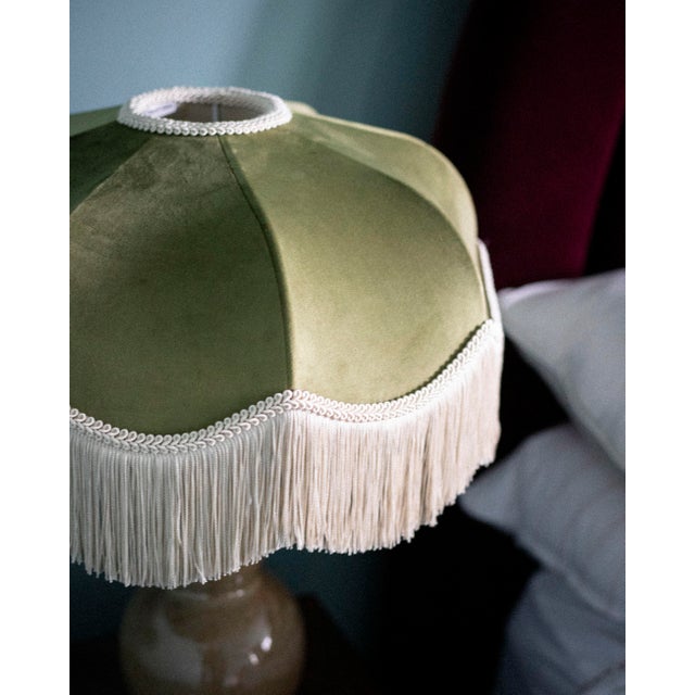 The Pistachio Fringed Lampshade - Small For Sale - Image 6 of 7