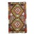 Tribal Mid-20th Century Hand Knotted Geometric Colorful Turkish Kilim - 2'6" x 4'4" For Sale