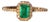 The 90th Avenue: Emerald Cut Natural Emerald Ring with Diamonds in Yellow Gold For Sale