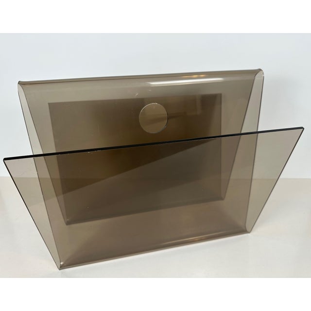 Vintage Magazine Holder in Acrylic Glass, 1970s For Sale - Image 4 of 8