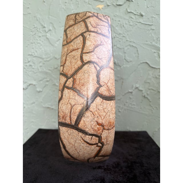 Vintage Haeger American Art Pottery Sculptural Stone-Effect Ceramic Floor Vase, 11.125”h For Sale In Orlando - Image 6 of 9
