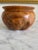 Solid, heavy vintage French olivewood burl bowl/ planter, dating to the 1970’s. Hand carved. Beautiful movement in the...