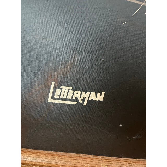 1970s Signed Letterman Persian Cat Portrait Oil Painting – Large Vintage Art- Giclee For Sale - Image 10 of 10