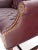 Tufted Burgundy Leather Federal Style Settee Love Seat Couch Sofa For Sale - Image 6 of 12