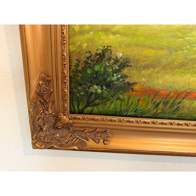 Large English Fox Hunting Scene Oil Painting Equestrian Sporting Art, Framed For Sale - Image 4 of 10