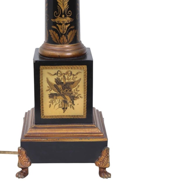 These are beautiful! These hand painted tole lamps are French. They are in very good condition and are signed. The base...