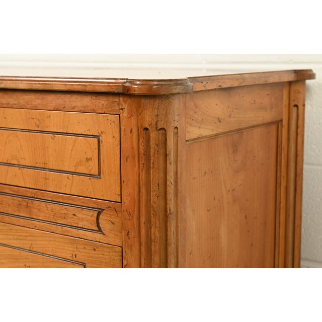 Baker Furniture French Regency Louis XVI Carved Walnut Triple Dresser or Credenza, Circa 1960s For Sale - Image 10 of 17