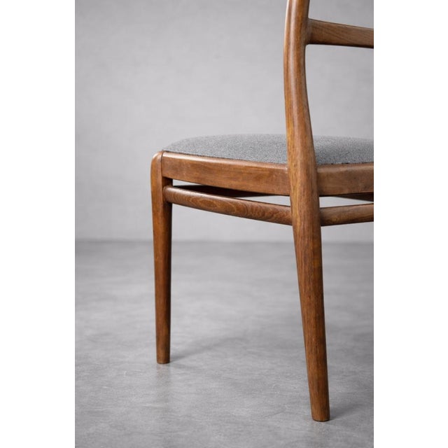 Mid-Century Modern Danish Teak & Grey Fabric Chairs, 1960s, Set of 4 For Sale - Image 12 of 18