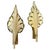 These are 1970s Mid-Century Modern murano glass wall sconces designed by Franco Luce. The sconces feature a striking leaf-...