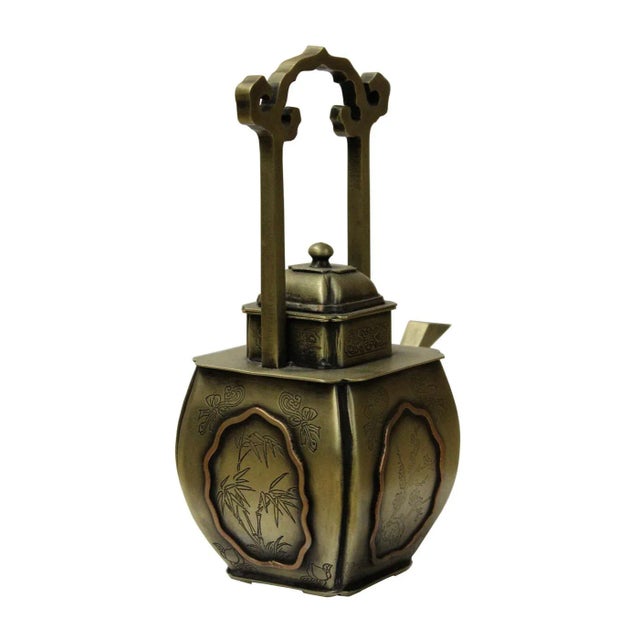 Chinese Handmade Bronze Teapot For Sale - Image 4 of 5