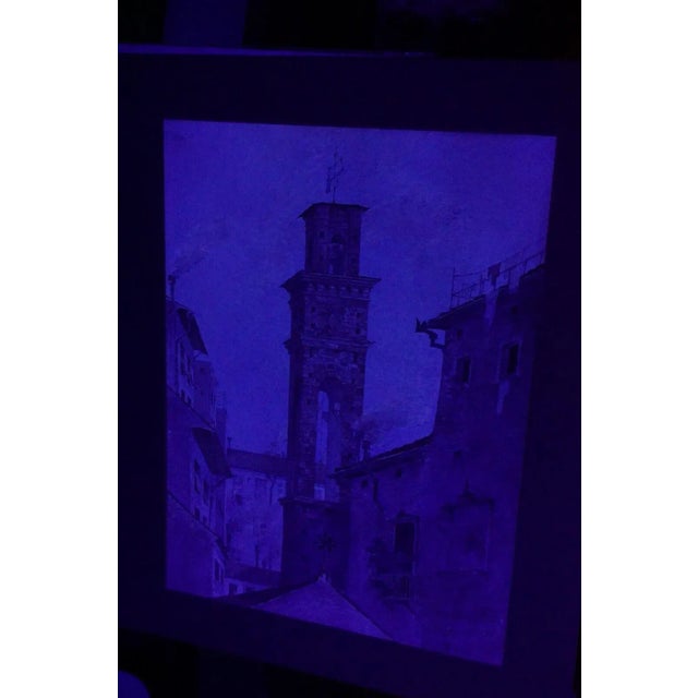 Carl Mell, View of the Church of the Holy Apostles in Florence, 20th Century, Watercolor For Sale - Image 18 of 18