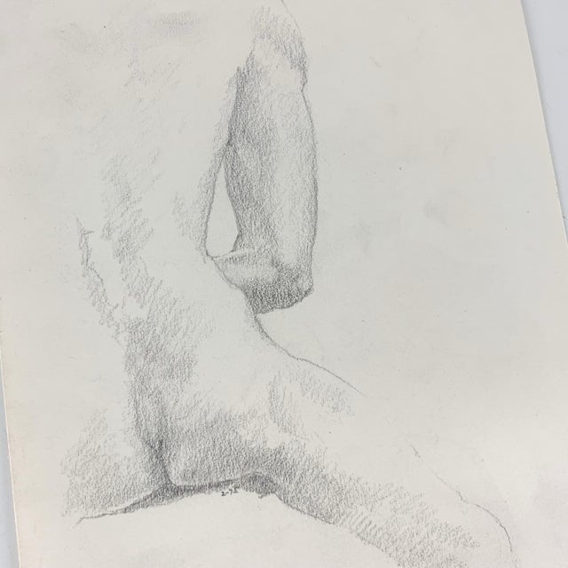 Fantastic vintage nude drawing on paper from Maryland artist Judy Horowitz. Dated 2-75. Not signed but purchased directly...