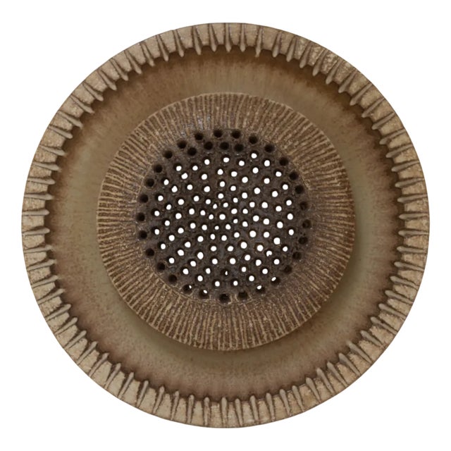 Mid-Century Ceramic Sun Wall Light from Løvemose, Denmark, 1970s For Sale