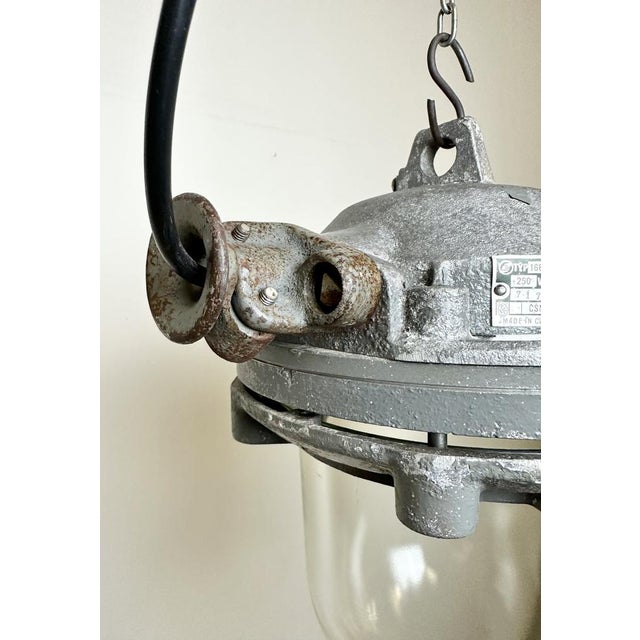 Dark Grey Cast Aluminium Explosion Proof Lamp from Elektrosvit, 1970s For Sale - Image 9 of 18