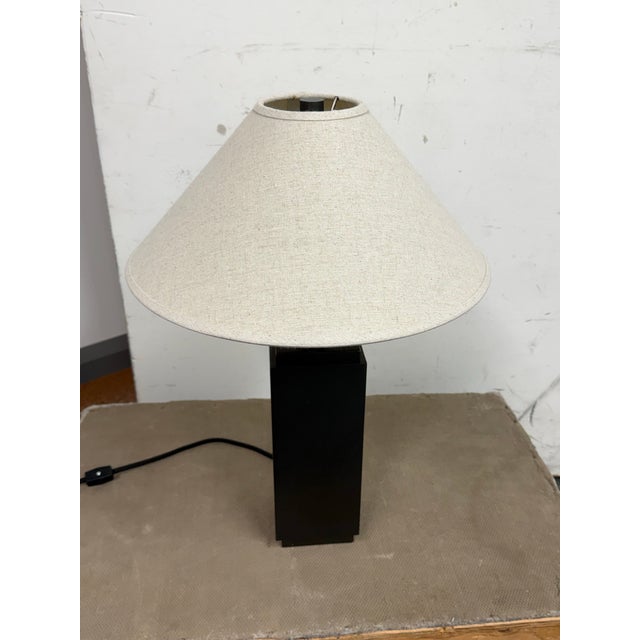 Industrial Restoration Hardware Square Column Table Lamp For Sale - Image 3 of 12