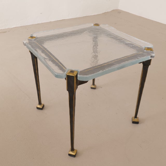 1980s Brutalist Coffee Table in Bronze from Lothar Klute, 1980 For Sale - Image 5 of 10