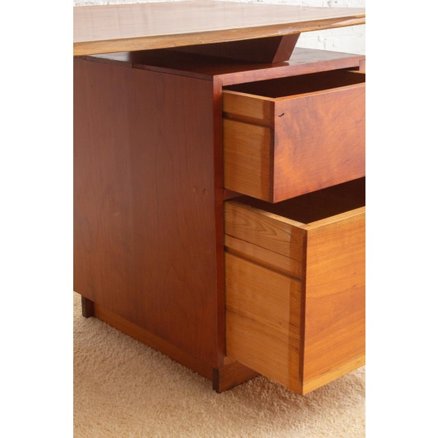 George Nakashima 1960s Studio Made Live Edge Desk For Sale - Image 4 of 12