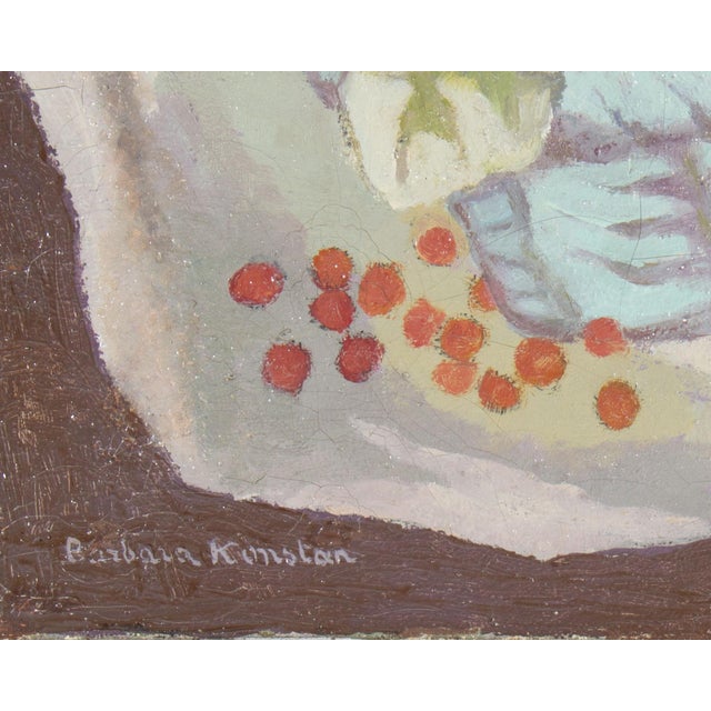 Mid 20th Century Oil on Canvas Still Life Painting by Barbara Konstan For Sale - Image 5 of 9