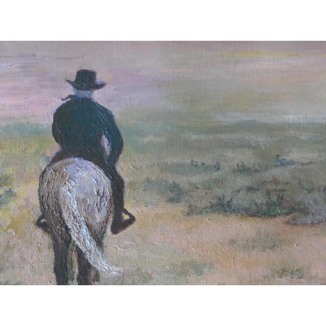 Virginia Stirman, Prairie Rider, 1960, Oil on Board For Sale - Image 6 of 8