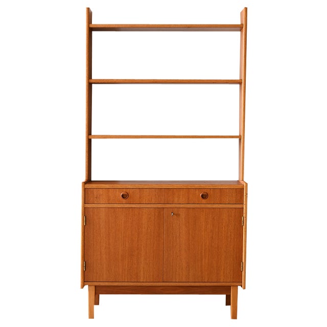 Vintage Bookcase with Storage Compartment, 1960s For Sale
