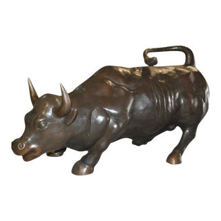 Wall Street Bull Bronze Statue For Sale