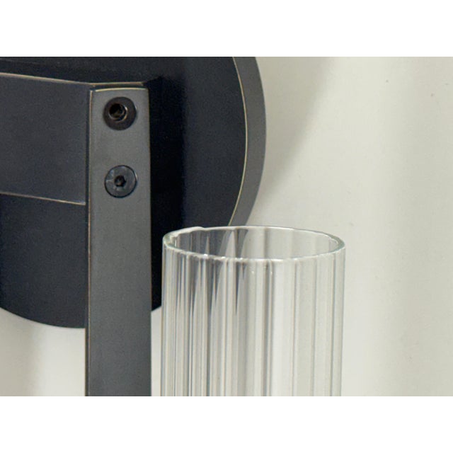 Metal Jonathan Browning for Restoration Hardware French Fontanelle Double Sconce, Bronze For Sale - Image 7 of 12