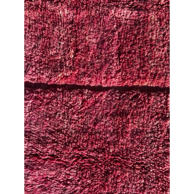 Pink Moroccan Checkered Pink Wool Rug For Sale - Image 8 of 14
