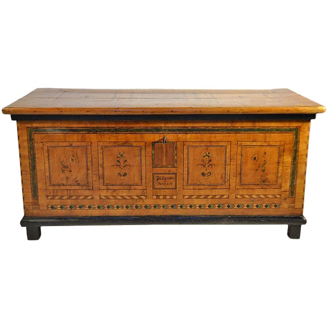 Coffer in Marqueterie For Sale