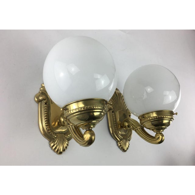 Gold Viennese Brass Wall Lamps, Set of 2 For Sale - Image 8 of 8