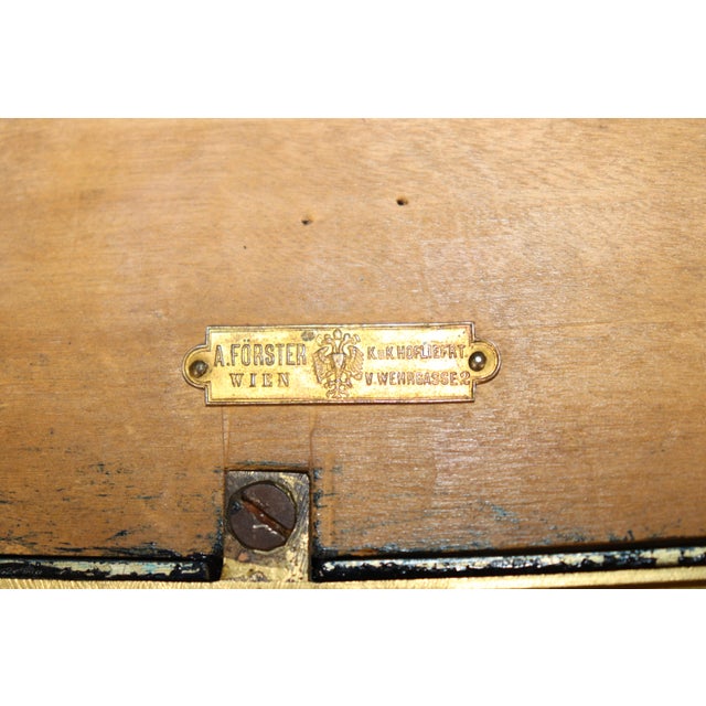 19th C German Louis XVI Style Ormolu Mounted Marble Top Table by August Forster For Sale - Image 11 of 15
