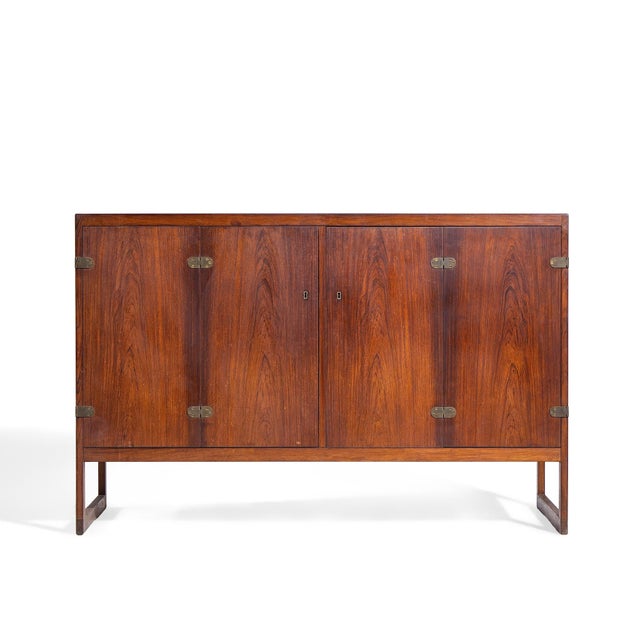 Børge Mogensen BM57 Mid Century Danish Rosewood Cabinet Credenza This credenza measures: 54.25 wide x 19.75 deep x 35.5...