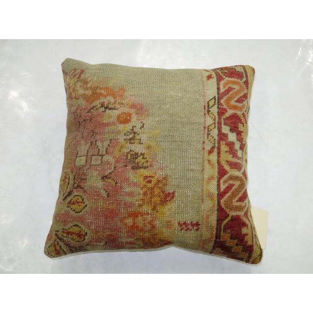 Pillow made from a turkish oushak rug