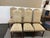 Design Plus Gallery presents a Set of Seven High Back Damask Print Dining Chairs. These magnificent dining chairs are made...