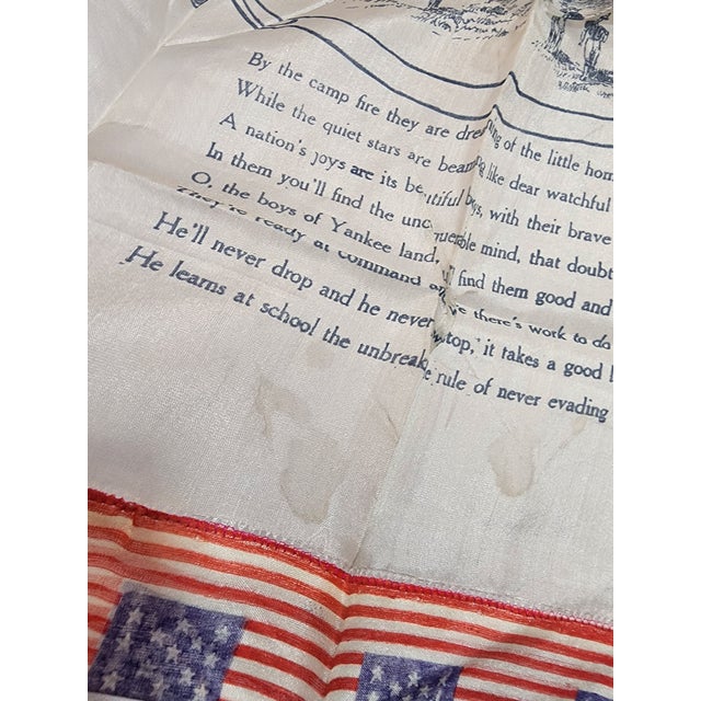 Set of 3 French Antique Handkerchiefs From Ww1 For Sale - Image 11 of 16