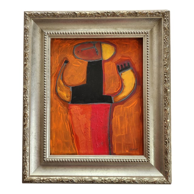 Orange Abstract Person by Shawn Savage For Sale