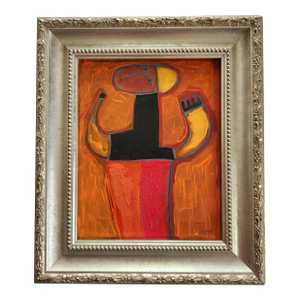 Orange Abstract Person by Shawn Savage