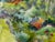 Garden Landscape + Fence Acrylic on Canvas, Unknown Artist. For Sale - Image 9 of 12