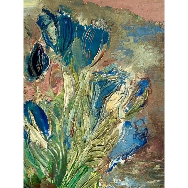 1940s Silvin Bronkart, Bouquet, Oil on Panel, 1947 For Sale - Image 5 of 13