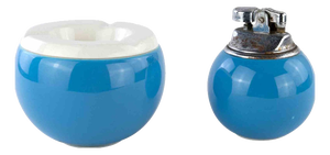 Vintage Lighter and Ashtray by Pagnossin Schweizer, 1980s, Set of 2