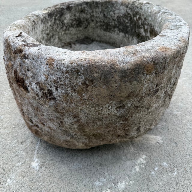 Contemporary Antique Limestone Trough 51626m 26"l For Sale - Image 3 of 7