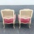 Vintage French Provincial Pink Velvet and Cain Back Chairs - A Pair For Sale - Image 4 of 11