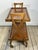 Vintage Cherry Wood Rolling Serving Cart, 1970s For Sale - Image 11 of 12