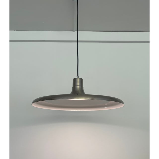Silver Mid-Century Modern Metal Pendant Lights by Leonardo Marelli for Estiluz, 1970s, Set of 2 For Sale - Image 8 of 10