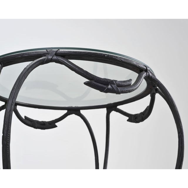 Rose Tarlow Style Twig Iron Faux Bois Garden Drinks Table For Sale - Image 16 of 18