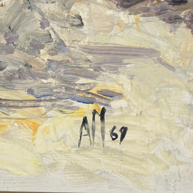1960s Alexander Michael Oil Painting of an Autumn Walk in a Park, 1969 For Sale - Image 5 of 6