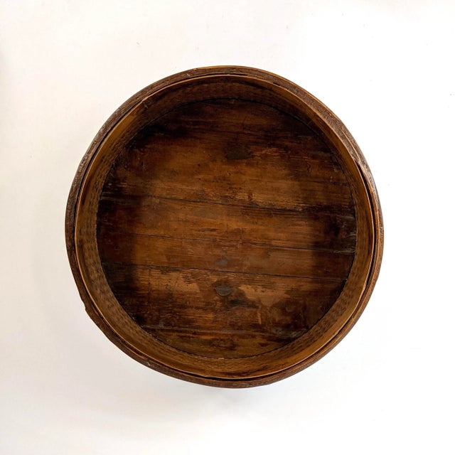 Mid 19th Century 19th Century Chinese Bamboo Woven Hat Box For Sale - Image 5 of 6