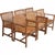 Set of 6 Rud Thygsen & Johnny Sørensen King armchairs with frames of mahogany, wicker backs, and upholstered seats in...
