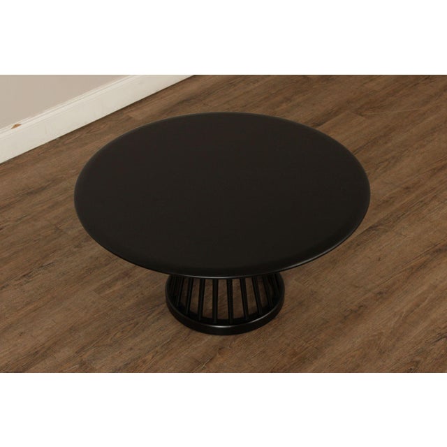 Mid-Century Modern Tom Dixon Modern 'Fan' Oak Round Black Coffee Table For Sale - Image 3 of 12